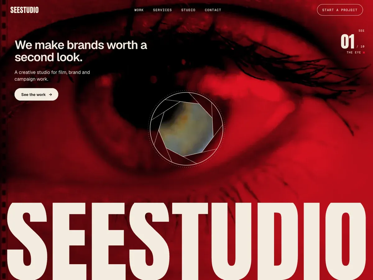 SEESTUDIO website, home page