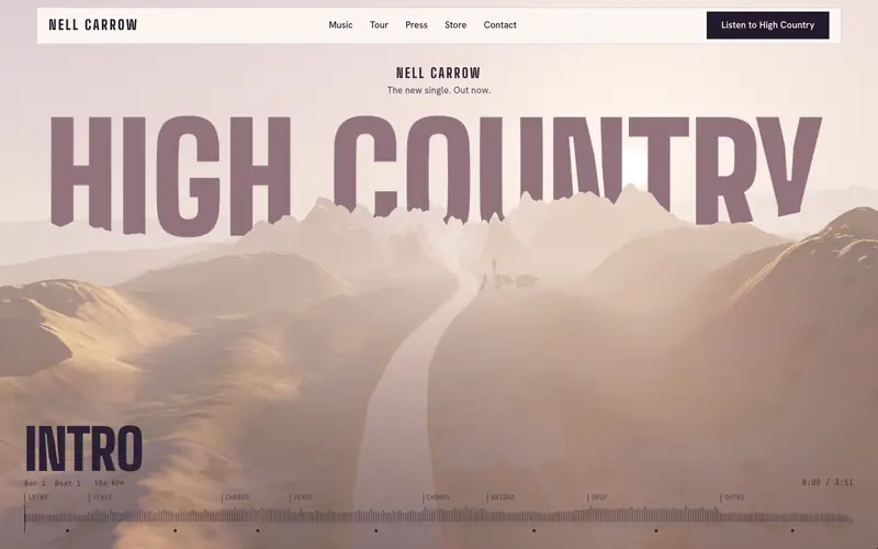 3D Concert Tour template, home page