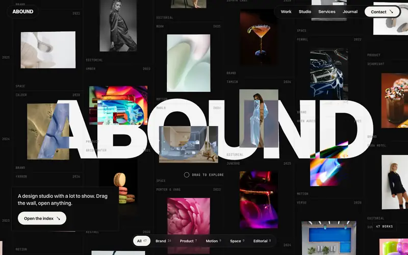 Abound template, home page