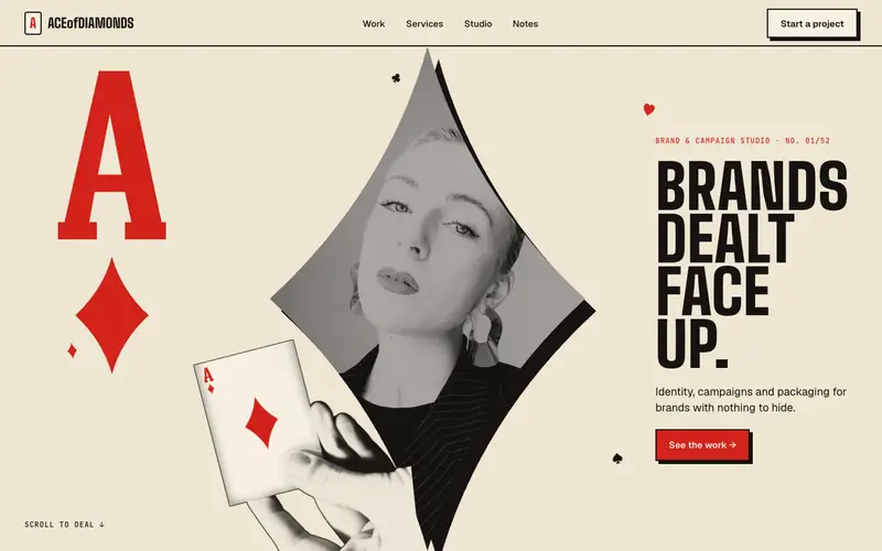 ACEofDIAMONDS template, home page