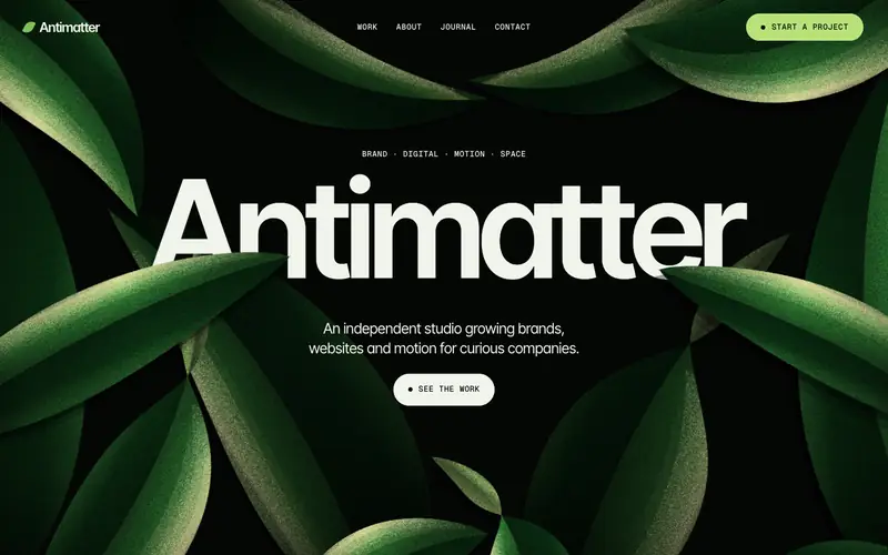 Antimatter template, home page