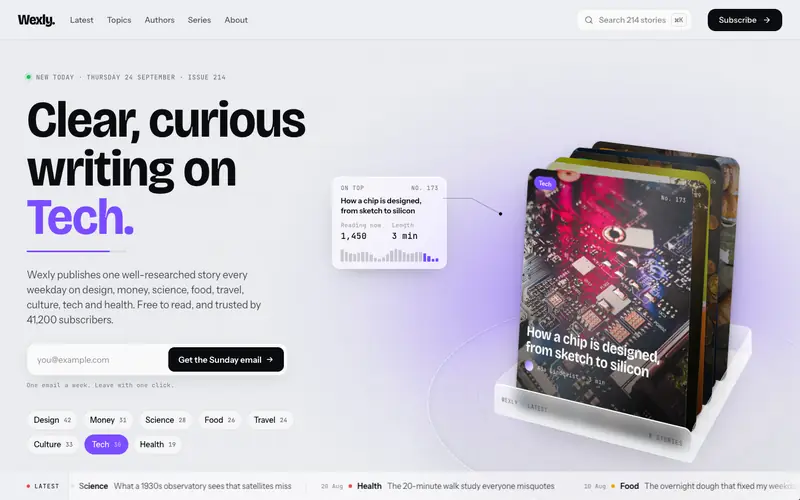 Blogdeck template, home page