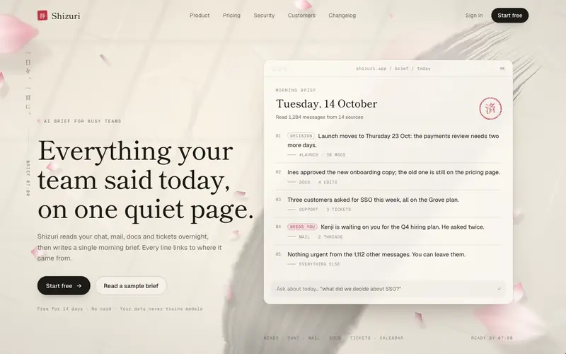 Blossomware template, home page