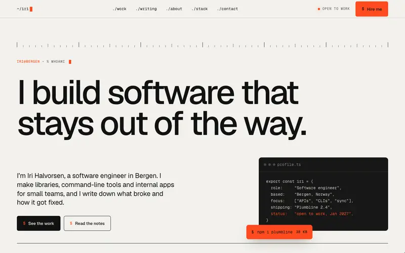 Buildlog template, home page