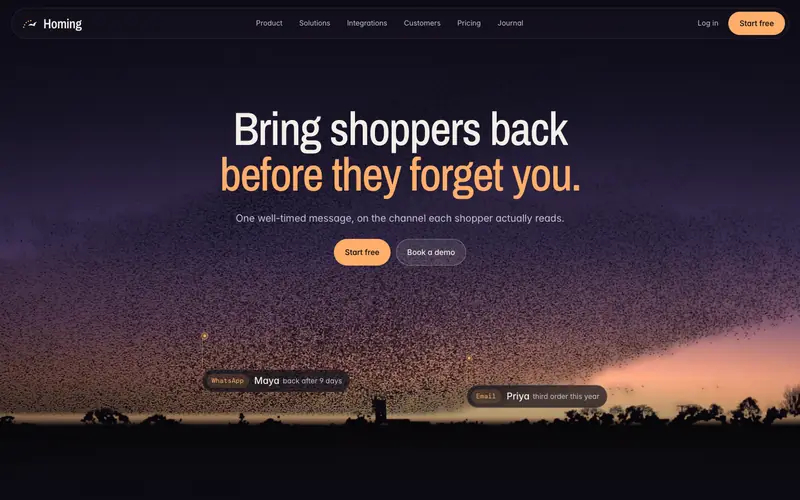 Cartback template, home page