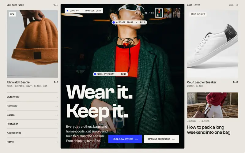 Catalogfront template, home page