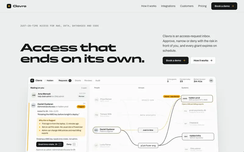 Clavra template, home page