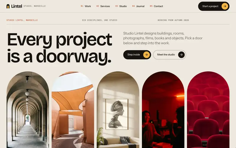 Doorfolio template, home page