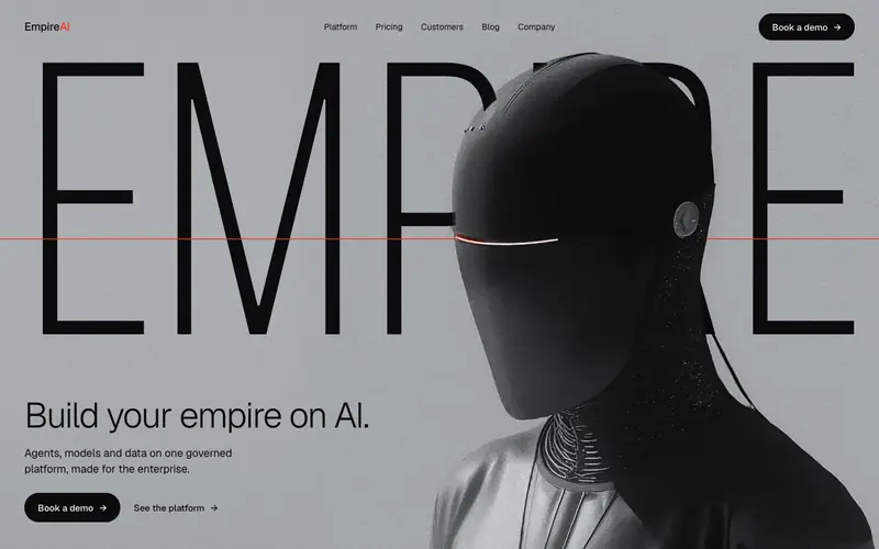 EmpireAI template, home page