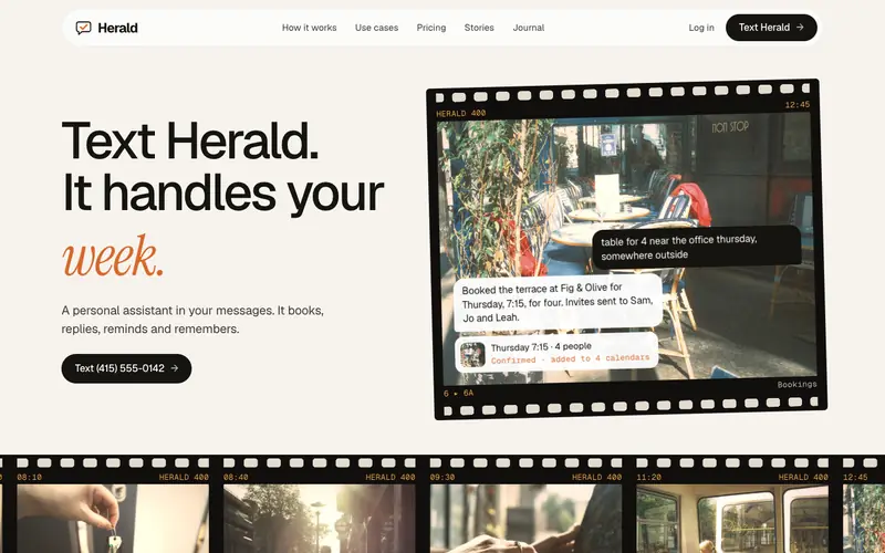 Errandtext template, home page