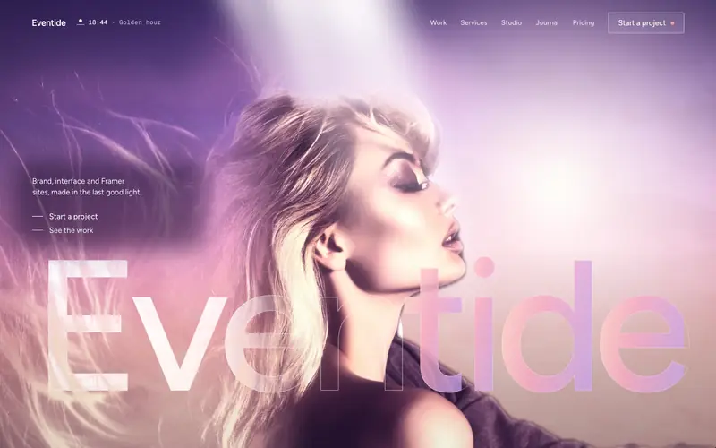 Eventide Studio template, home page