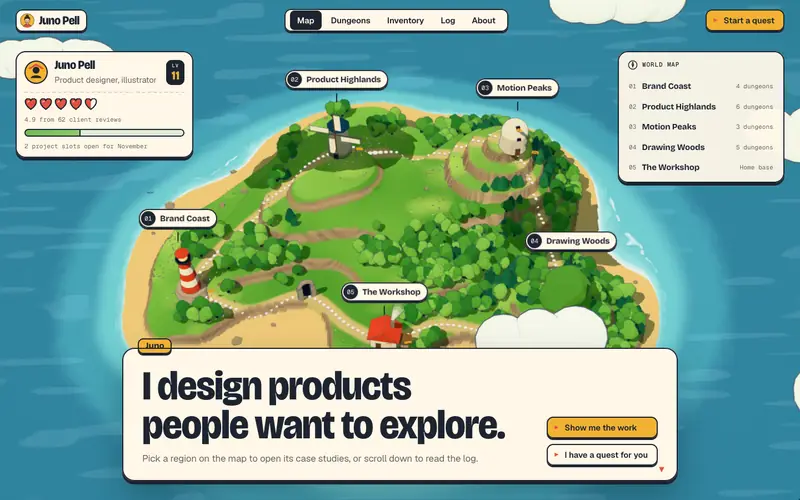 Folioland template, home page