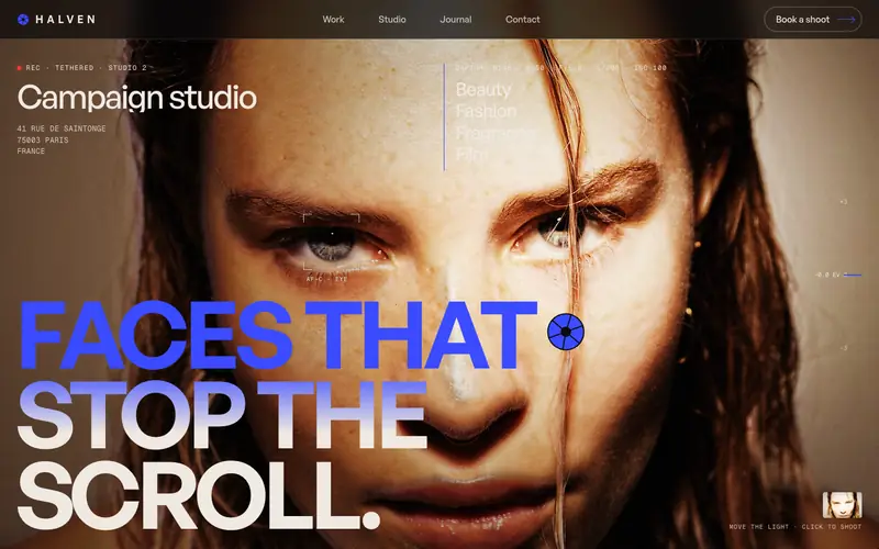 Glossfolio template, home page