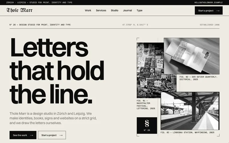 Gridgothic template, home page