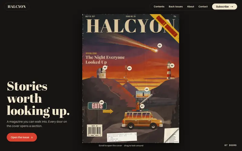 Halcyon Press template, home page