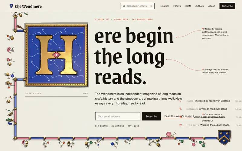 Heraldzine template, home page