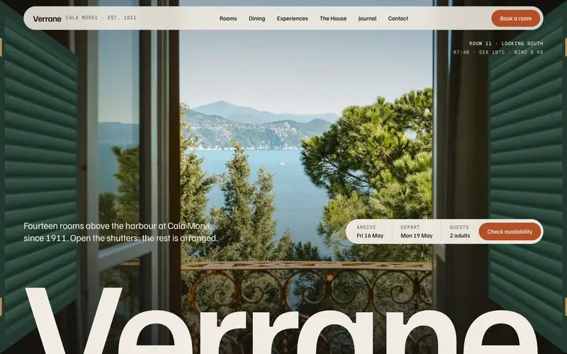 Hotelshutter template, home page