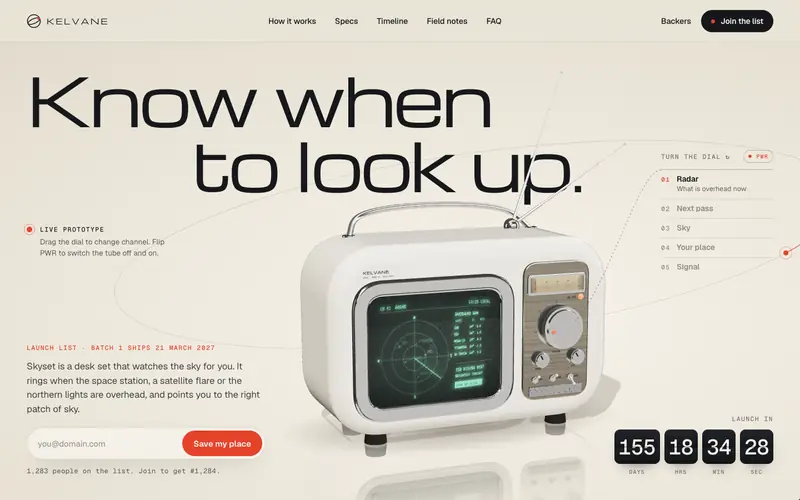 Launchdial template, home page