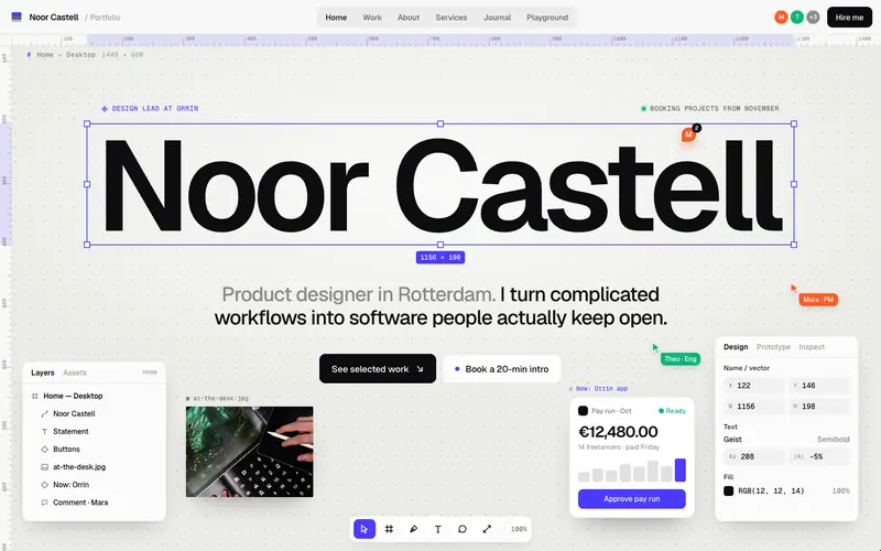 Layerfolio template, home page