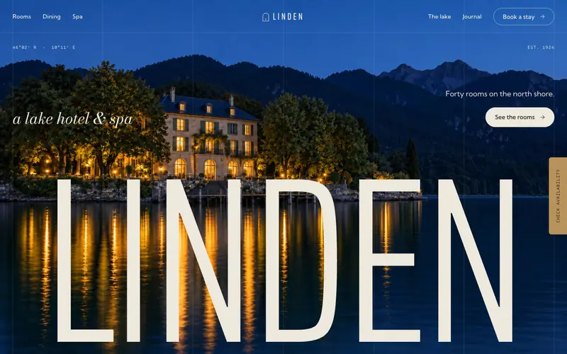 Linden template, home page