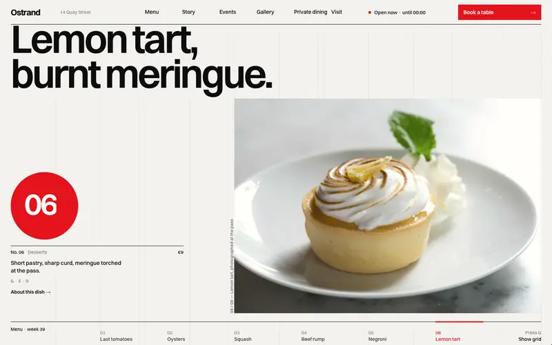 Menuposter template, home page