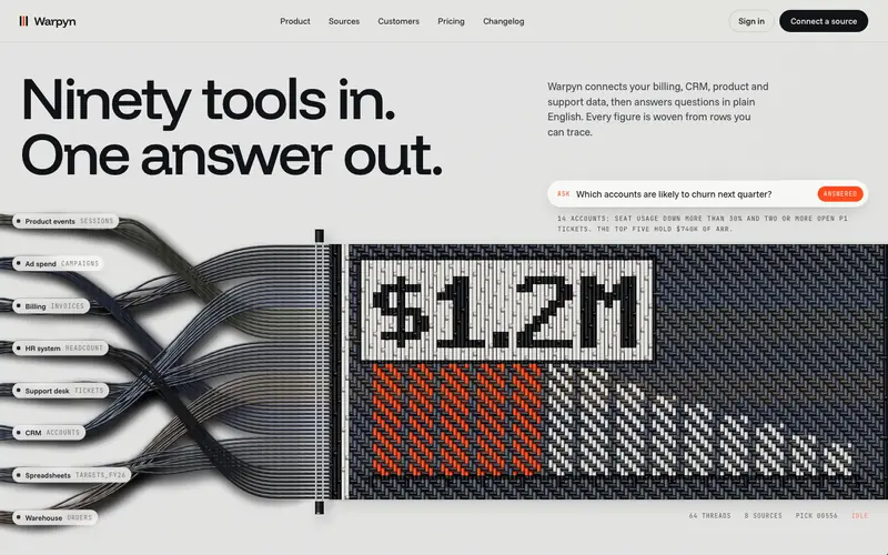 Metricloom template, home page