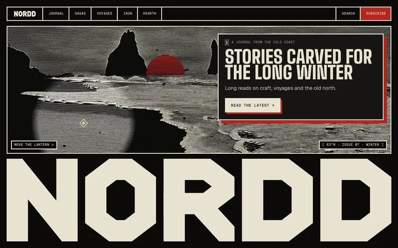 Nordd template, home page