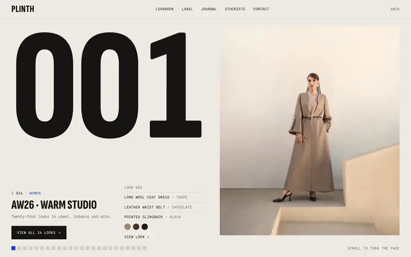 Perusa Fashionlabel template, home page