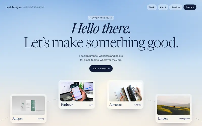 PortfolioMaxxx template, home page