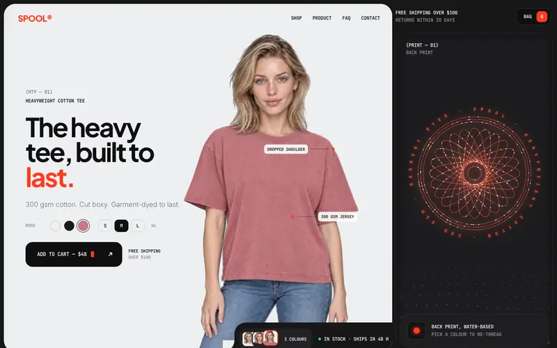 Productify Store template, home page