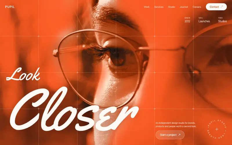Pupil template, home page