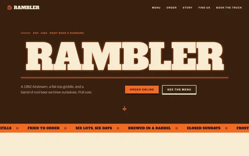 Rambler template, home page