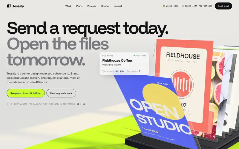 Requestfolio template, home page