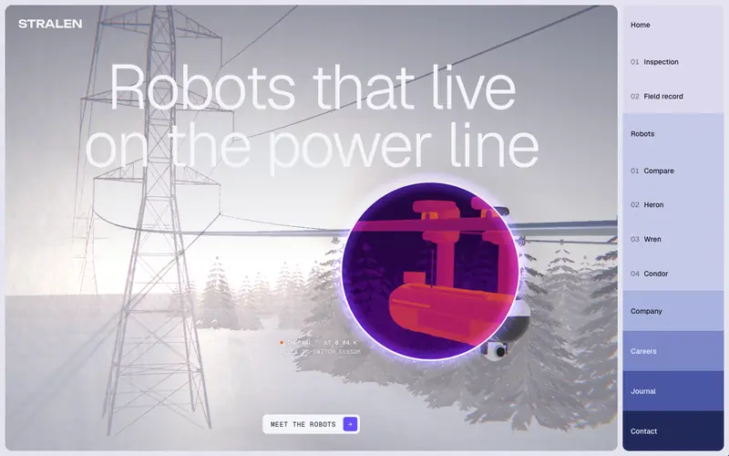 Robotfield template, home page
