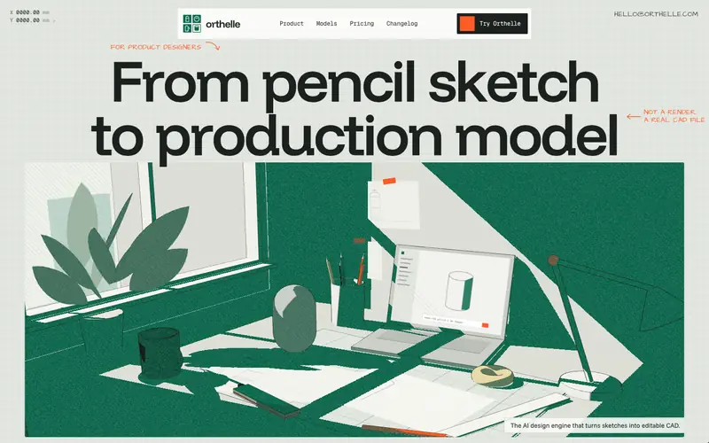 Sketchlaunch template, home page