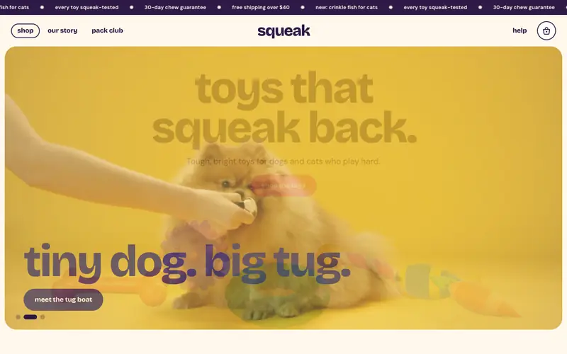 Squeak template, home page