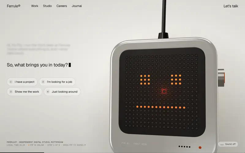 Studiolobby template, home page