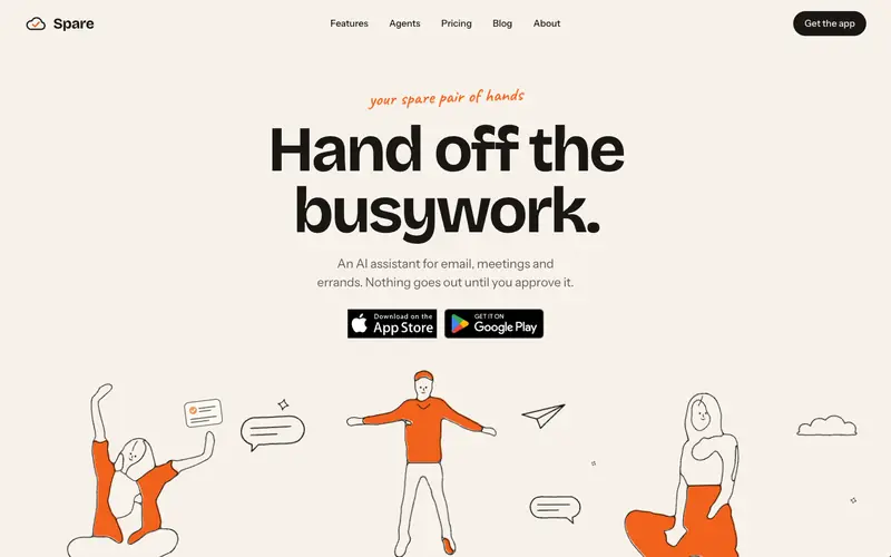 Taskhand template, home page