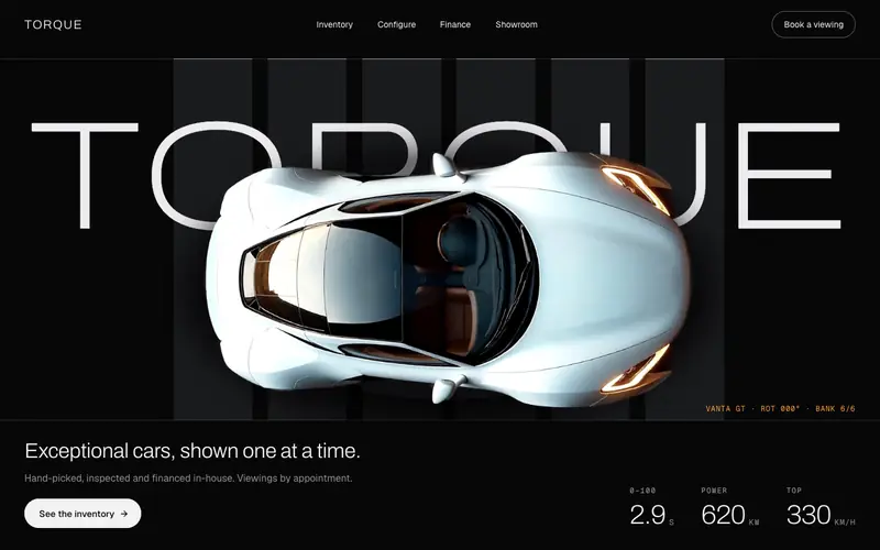 Torque Motors template, home page