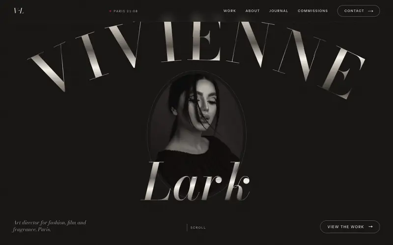 Vivienne Lark template, home page