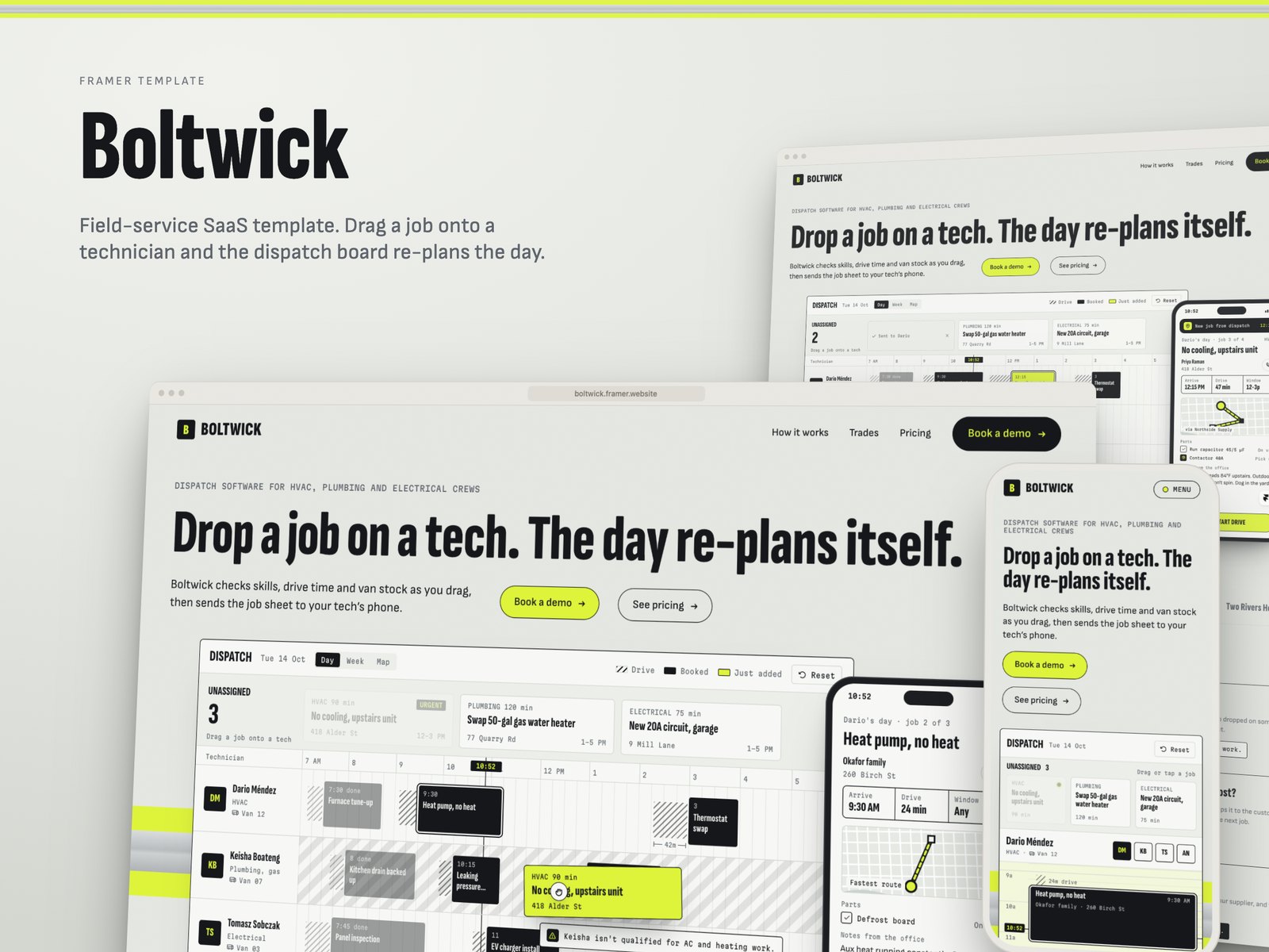Boltwick template, view 1