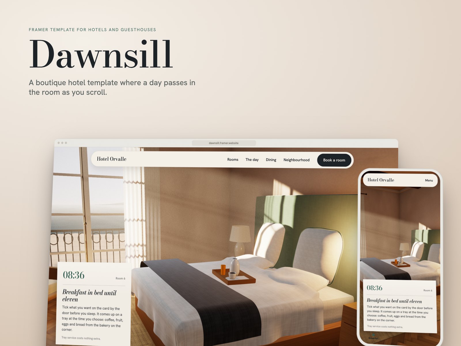 Dawnsill template, view 1