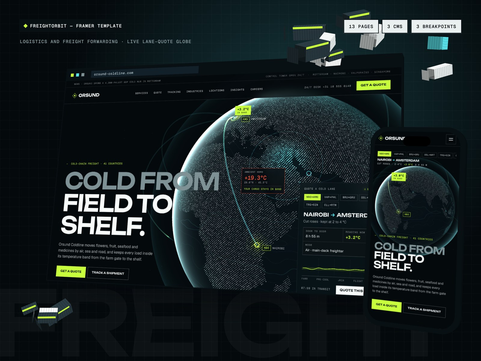 Freightorbit template, view 1