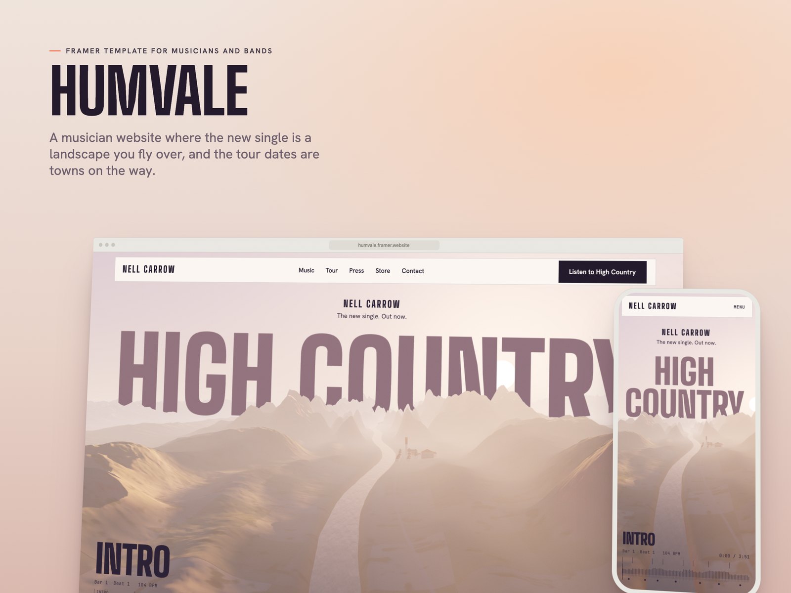 Humvale template, view 1