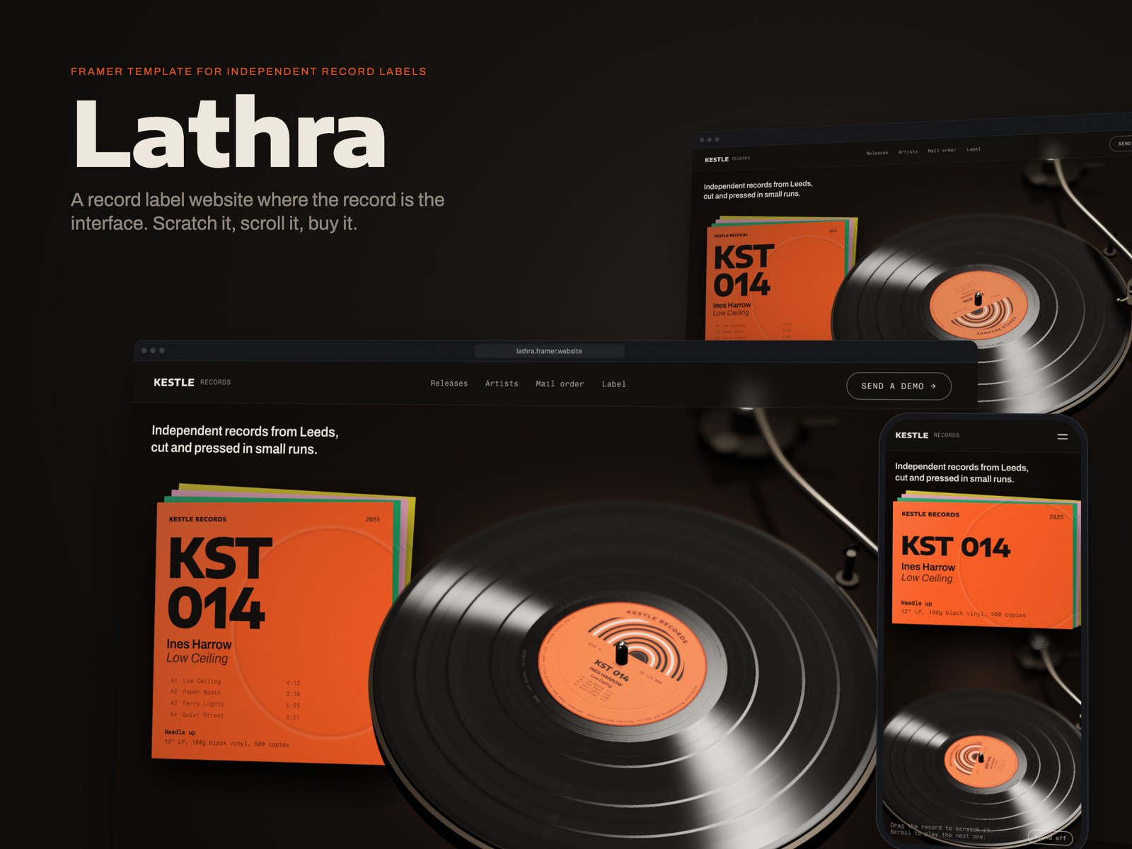 Lathra template, view 1