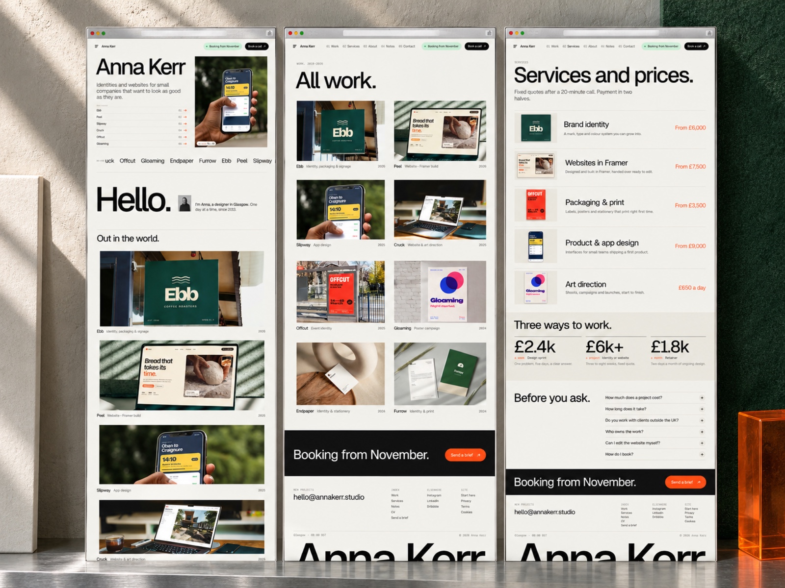 Onefolio template, view 2