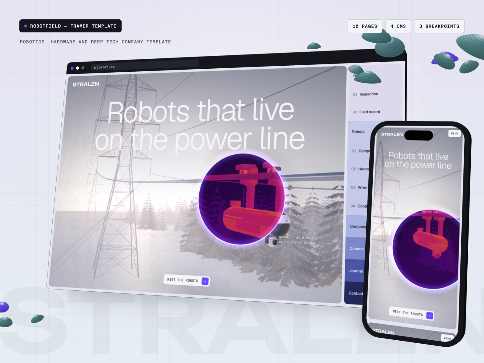 Robotfield template, view 1
