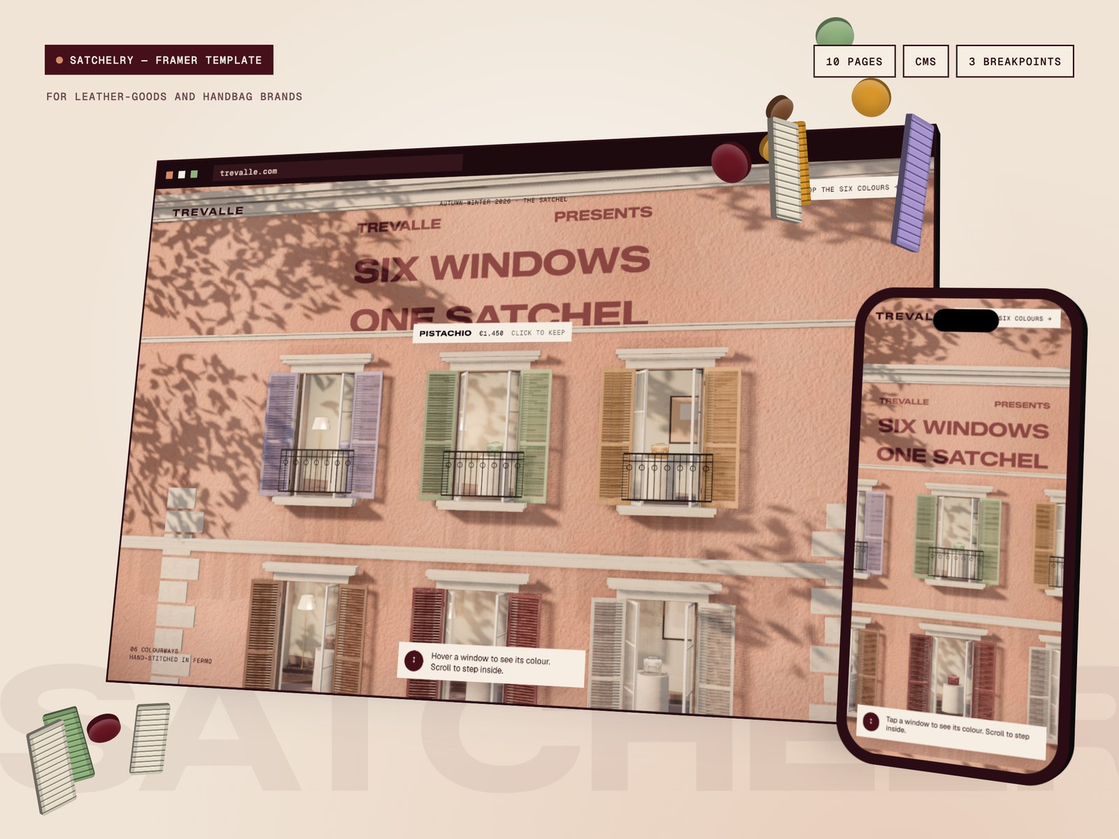 Satchelry Framer template
