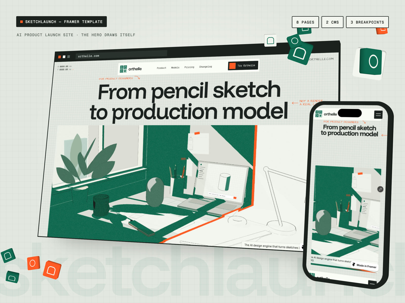 Sketchlaunch template, view 1