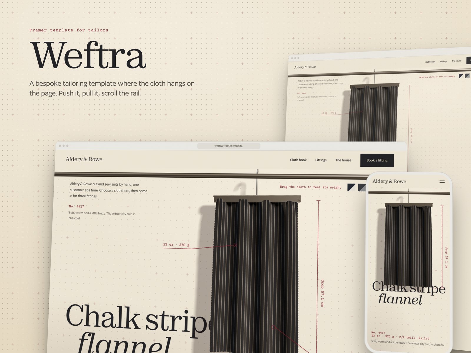Weftra template, view 1